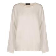 Geborduurde Viscose Top Fabiana Filippi , White , Dames