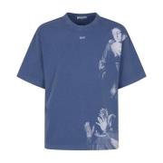 Blauw Skate T-shirt Off White , Blue , Heren