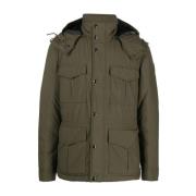 Groene Parka Aw23 - Blijf warm en stijlvol Woolrich , Green , Heren