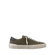 Groene Suède Lage Top Trainers D.a.t.e. , Green , Heren