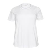 Wit T-shirt met korte mouwen Kaffe Curve , White , Dames