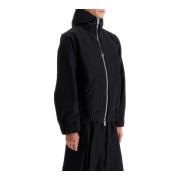 Capuchon wollen Gessato jas Sacai , Black , Heren