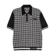 Monogram Gebreide Polo Grijs Amiri , Gray , Heren