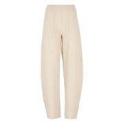 Beige Kasjmier Elastische Taille Broek UMA Wang , Beige , Dames