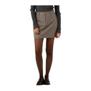 Tweed Vis 320 Minirok Aaiko , Brown , Dames