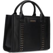 Stijlvolle Zwarte Handtas met Gouden Details Liu Jo , Black , Dames