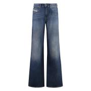 Vintage bootcut jeans met contraststiksels Diesel , Blue , Dames