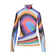 Viola Rosso Longsleeve T-shirt Emilio Pucci , Multicolor , Dames