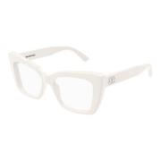 Witte Brillen Montuur Balenciaga , White , Dames