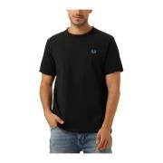 Groen Ringer T-shirt voor heren Fred Perry , Black , Heren