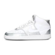 Witte Leren Hoge Sneakers Nike , White , Dames