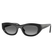 Gedurfde Cat-Eye Zonnebril met Zwarte Frame Vogue , Black , Unisex