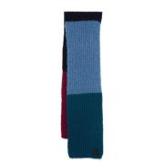 Blauwe Patchwork Wollen Sjaal Paul Smith , Multicolor , Heren