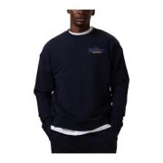 Heren Artwork Sweatshirt Front Back Scotch & Soda , Blue , Heren