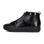 Zwarte hoge sneakers stijlvol model Paul Green , Black , Dames