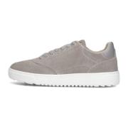 Grijze Velvet Lage Sneakers HUB , Gray , Heren