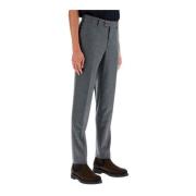 Italiaanse Fit Flanellen Broek Brunello Cucinelli , Gray , Heren