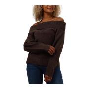 Elegante Jane Knit Blouse Neo Noir , Brown , Dames