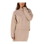 Elegante Paula Knit Blouse Neo Noir , Beige , Dames