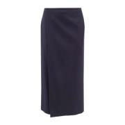 Midi rok met wikkel sluiting knopen The Row , Blue , Dames