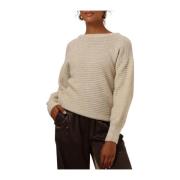 Sand Carry Sweater Casual Chic Look Est'Seven , Beige , Dames