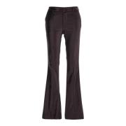 Bruine Fluweel Stretch Broek PT Torino , Brown , Dames