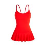 Effen badpak met rok voor dames Vilebrequin , Red , Dames