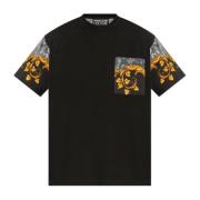 Bedrukt T-shirt Versace Jeans Couture , Black , Heren