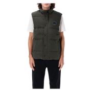 Crinkle Katoen Garson Vest Buitenkleding Canada Goose , Black , Heren