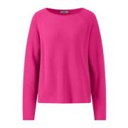 Fijne Katoen O-Neck Pullover Fynch-Hatton , Pink , Dames