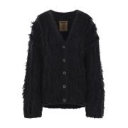 Zwarte Oversize Bouclé Cardigan Sweater UMA Wang , Black , Dames