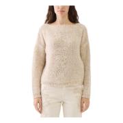 Alpaca Pailletten Trui Ermanno Scervino , Beige , Dames