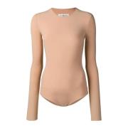 Lange mouw bodysuit huidskleur Maison Margiela , Beige , Dames