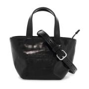 Stijlvolle leren tote tas met punch-details Alexander Wang , Black , D...