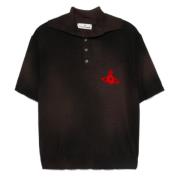 Bruine Polo Shirt Klassieke Stijl Vivienne Westwood , Brown , Heren