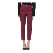 Bordeaux Sigaretbroek met Eyelettes Patrizia Pepe , Red , Dames