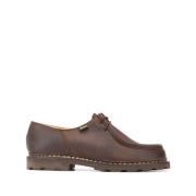 Bruine Nubuck Derby Platte Schoenen Paraboot , Brown , Heren