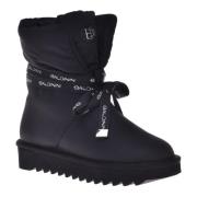 Ankle boots in black nylon and leather Baldinini , Black , Dames