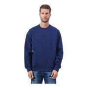 Blauwe Regular Fit Katoenen Sweatshirt Hugo Boss , Blue , Heren