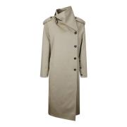 Schuine Trenchcoat Courrèges , Beige , Dames