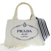 Pre-owned Canvas totes Prada Vintage , White , Dames