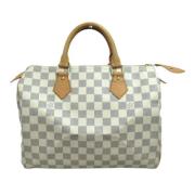 Pre-owned Canvas handbags Louis Vuitton Vintage , White , Dames