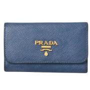 Pre-owned Leather key-holders Prada Vintage , Blue , Unisex