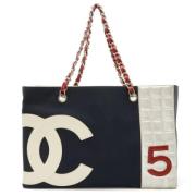 Pre-owned Canvas totes Chanel Vintage , Blue , Dames