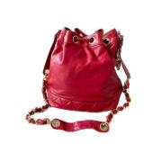 Pre-owned Leather chanel-bags Chanel Vintage , Red , Dames