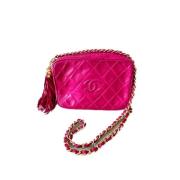 Pre-owned Leather chanel-bags Chanel Vintage , Pink , Dames