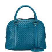 Pre-owned Leather gucci-bags Gucci Vintage , Blue , Dames