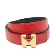 Pre-owned Leather belts Hermès Vintage , Red , Dames