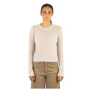 Parel Gebreide Top Cruna , Beige , Dames