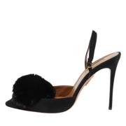 Pre-owned Suede sandals Aquazzura Pre-owned , Black , Dames